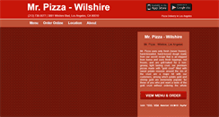 Desktop Screenshot of mrpizzawilshire.com